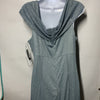 Alex Evenings Women's Long Cold Shoulder Dress Formal Wedding Sea foam Size 16