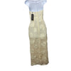 White Fox Paradise Cove Strapless Maxi Dress Cocktail Party Cream Back Zip XS