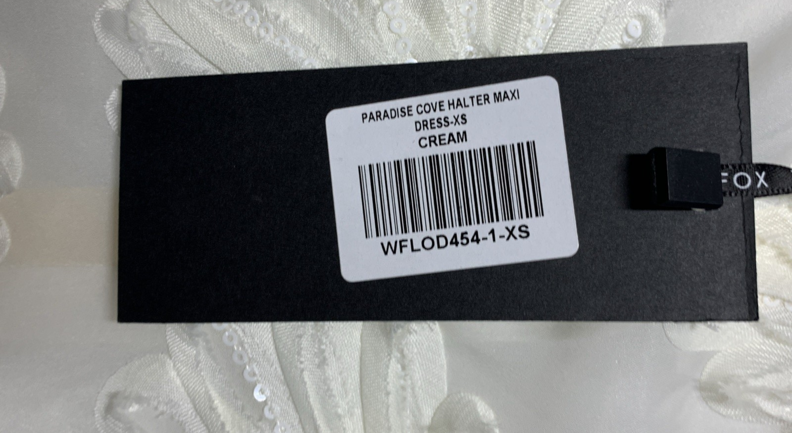 White Fox Paradise Cove Strapless Maxi Dress Cocktail Party Cream Back Zip XS