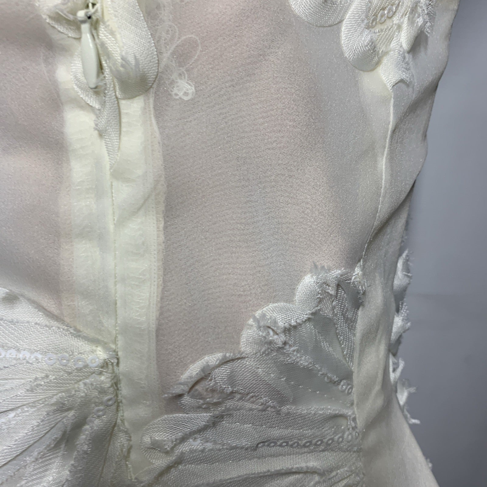 White Fox Paradise Cove Strapless Maxi Dress Cocktail Party Cream Back Zip XS