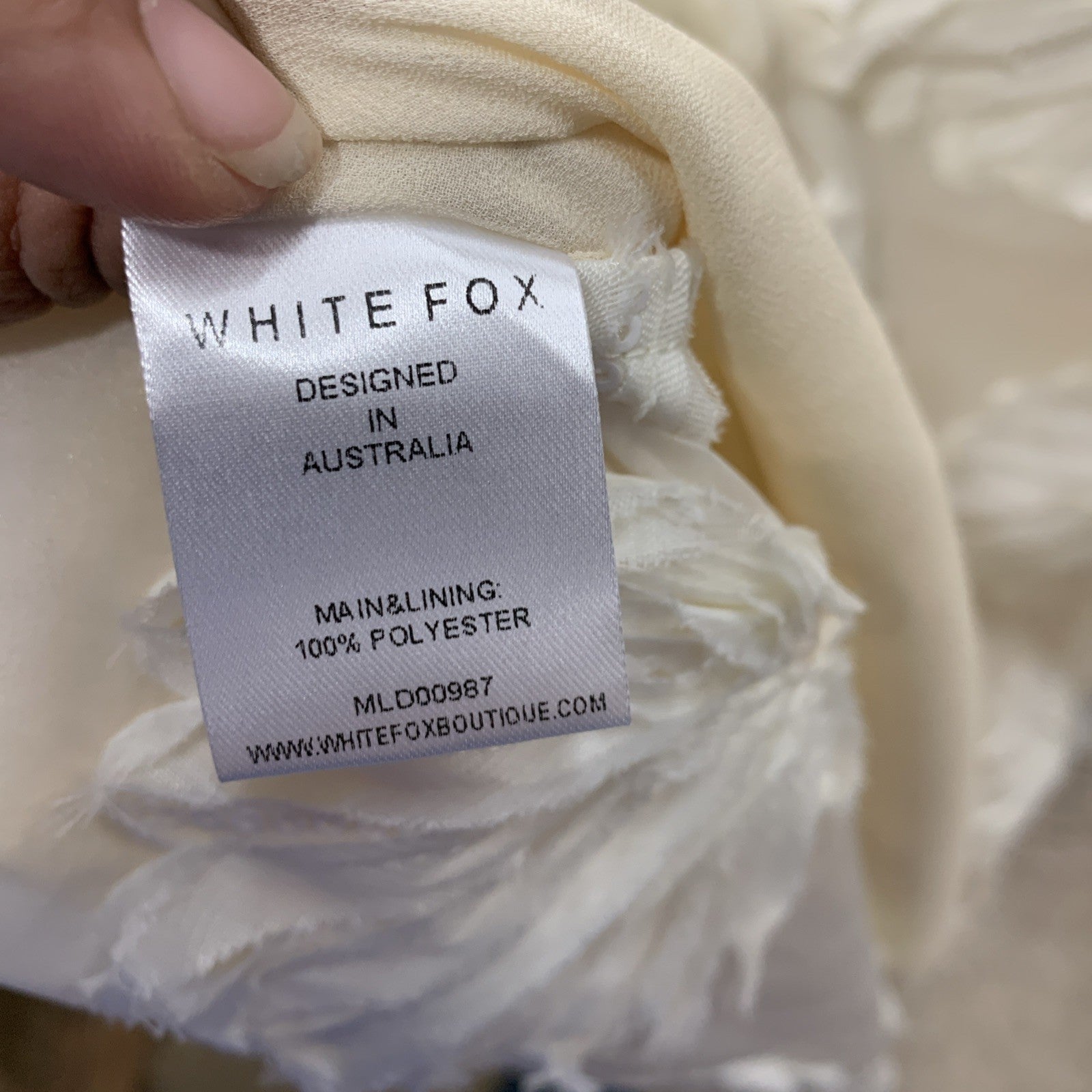 White Fox Paradise Cove Strapless Maxi Dress Cocktail Party Cream Back Zip XS