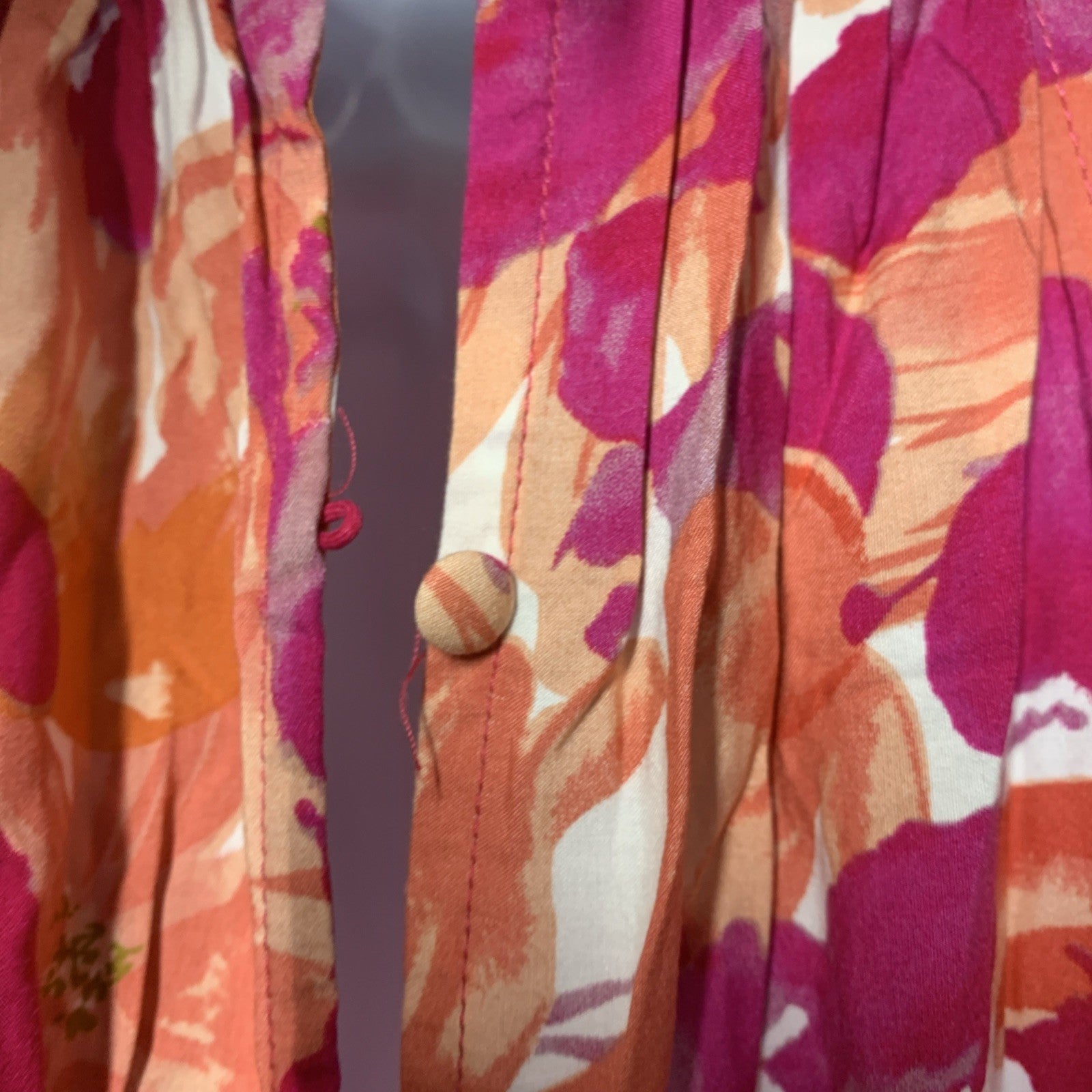Petal + Pup Caroline Maxi Halter Dress Floral Red Orange Sleeveless Size Small