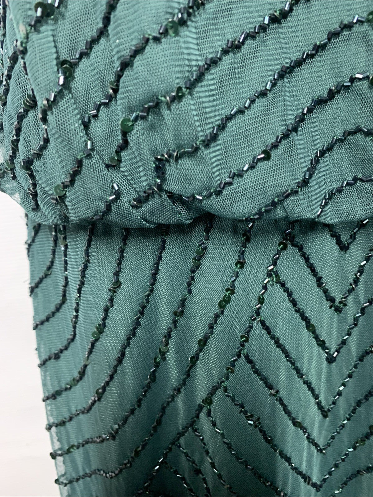 Adrianna Papell Dress Women's Beaded Halter Gown Cocktail Formal Evening Size 12