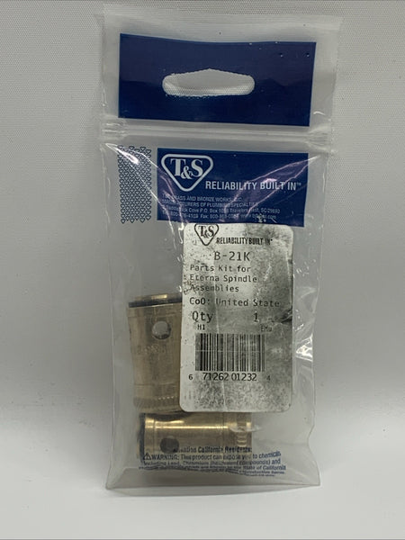 T&S Brass B-21K Parts Kit Brass/Antique Brass for Eterna Spindle Assemblies 2Pcs