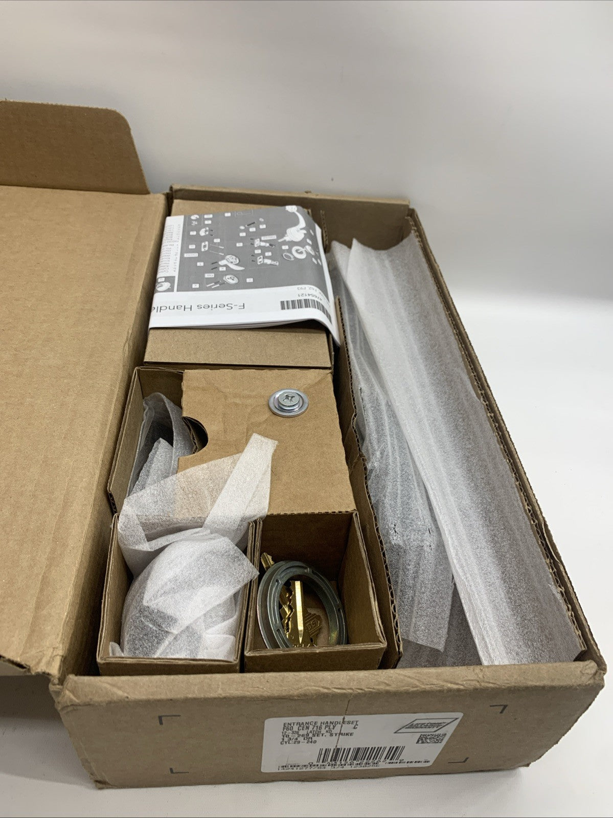 SCHLAGE F60 CEN 716 Century Single Cylinder Handleset & Plymouth Knob Aged Bronz