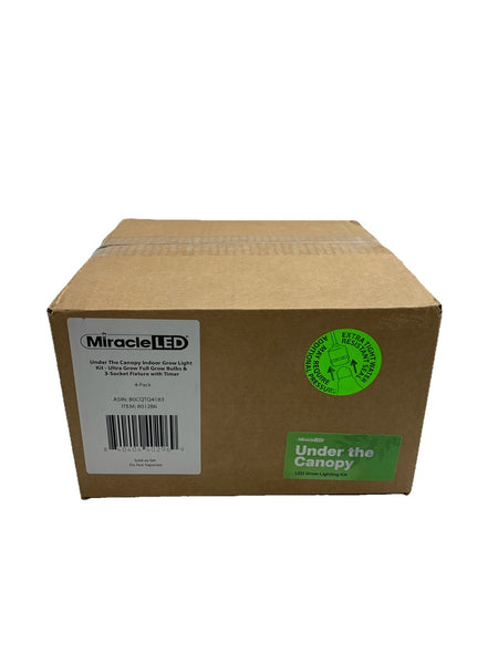 Miracle LED Under The Canopy Indoor Grow Light Kit & 3 Socket  Fixture 4-Pack