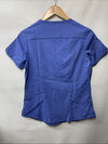 Adar Pro Scrubs for Women - Modern V-Neck Scrub Top Short Sleeve Size Small Blue