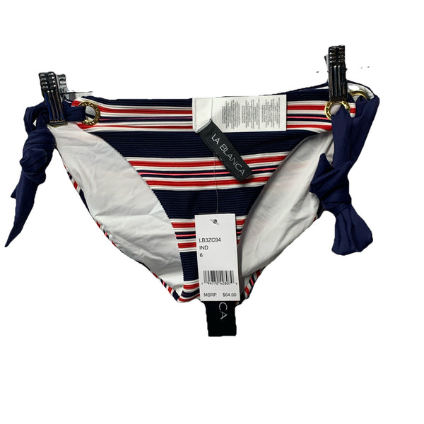 La Blanca Womens Bikini Bottom Side Tie Hipster Swimsuit Bottom Underwear Size 6