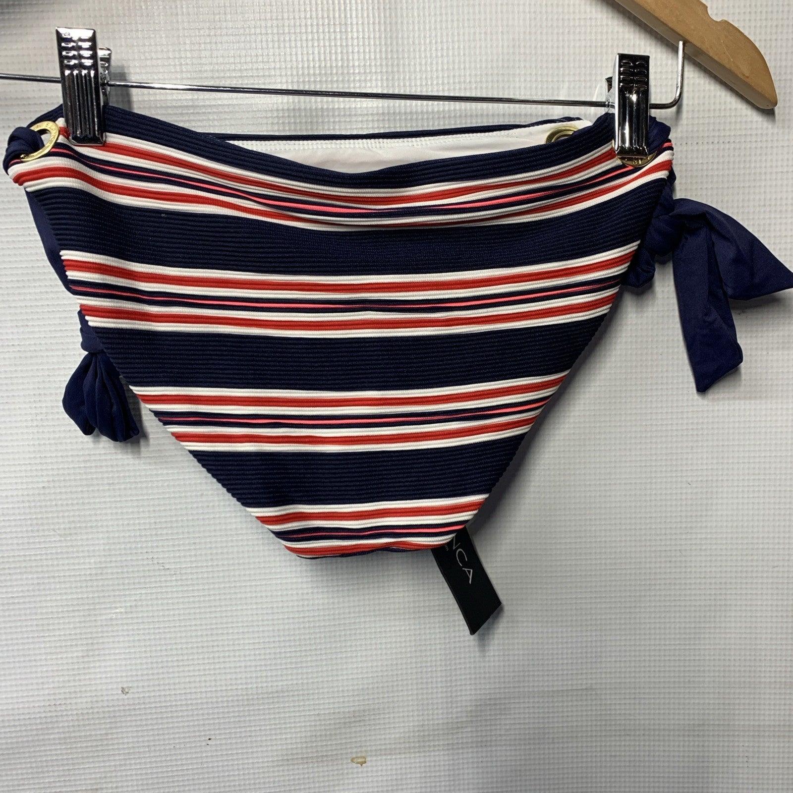 La Blanca Womens Bikini Bottom Side Tie Hipster Swimsuit Bottom Underwear Size 6