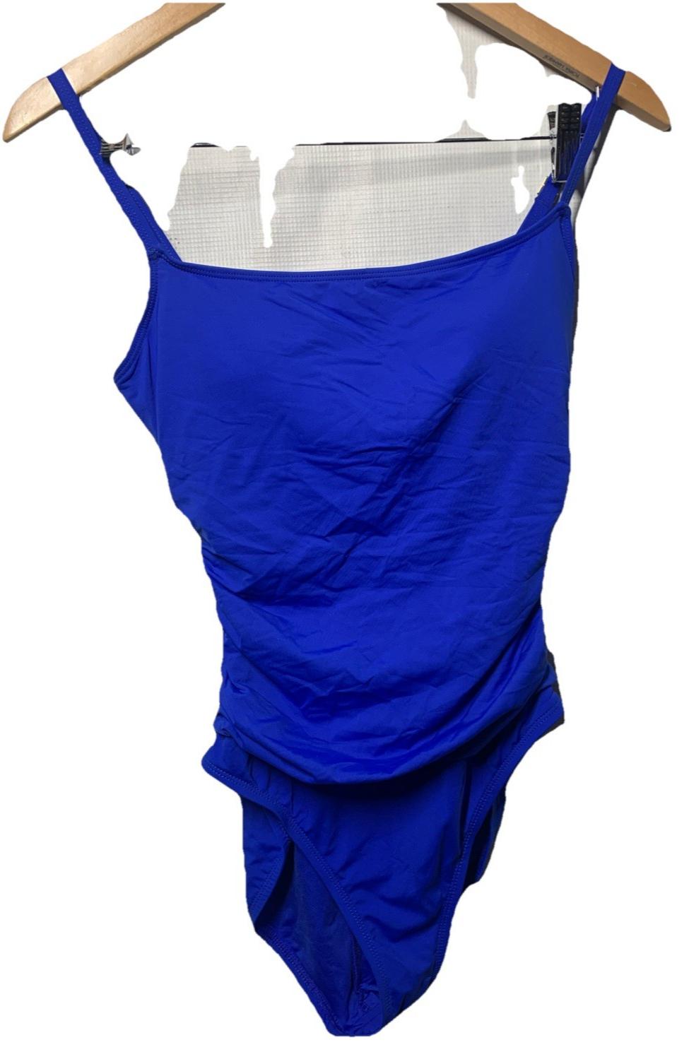 La Blanca Women's One Piece Swimsuit Island Goddess Shirred Side Bathing Size 10