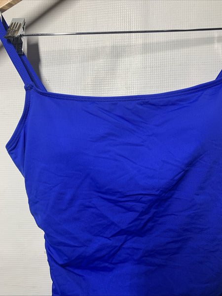 La Blanca Women's One Piece Swimsuit Island Goddess Shirred Side Bathing Size 10