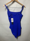 La Blanca Women's One Piece Swimsuit Island Goddess Shirred Side Bathing Size 10