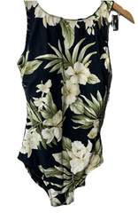 Maxine of Hollywood Women's Greenery High Neck Maillot One Piece Swimsuit Size 8
