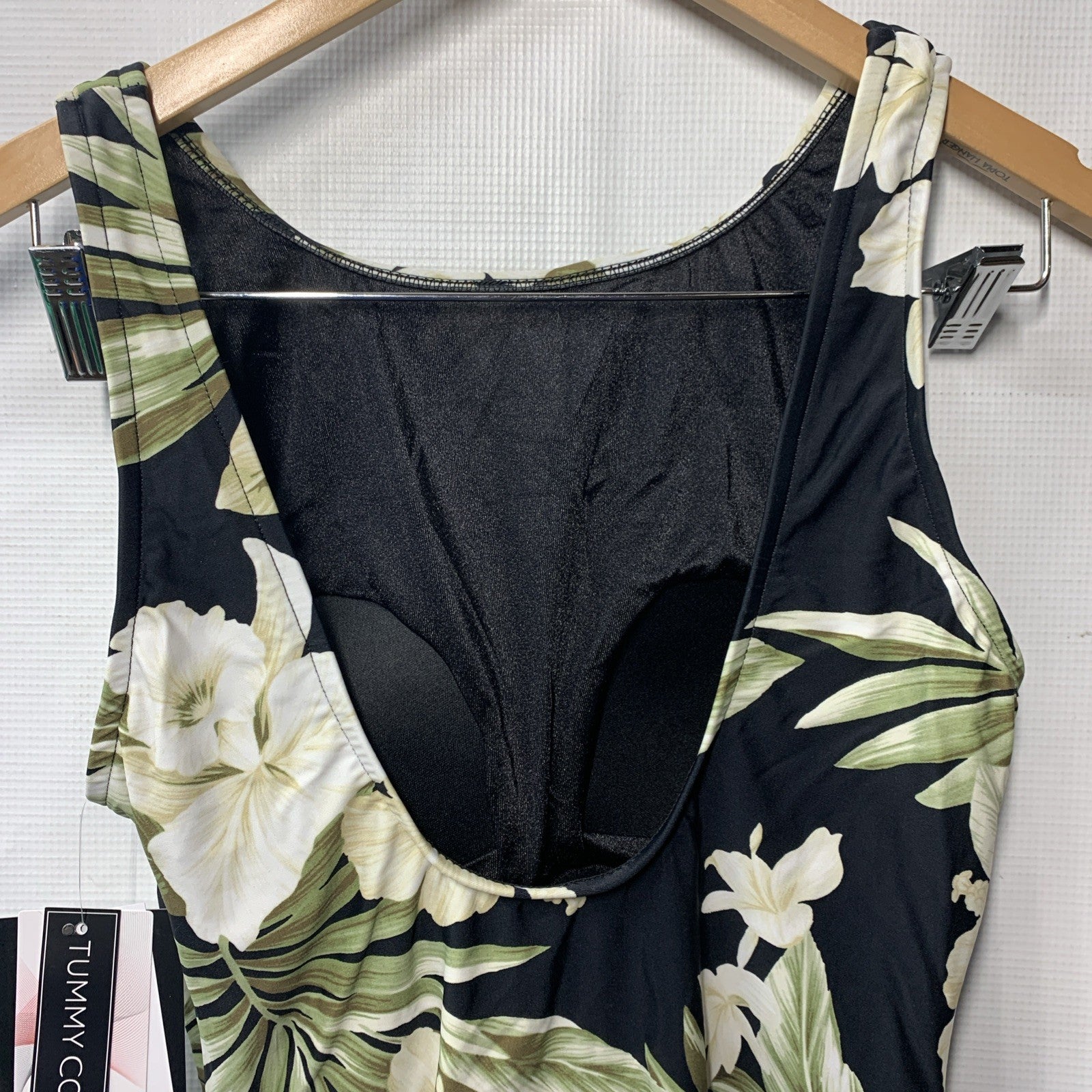 Maxine of Hollywood Women's Greenery High Neck Maillot One Piece Swimsuit Size 8