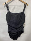 La Blanca Women's One Piece Swimsuit Island Goddess Shirred Side Bathing Size 16