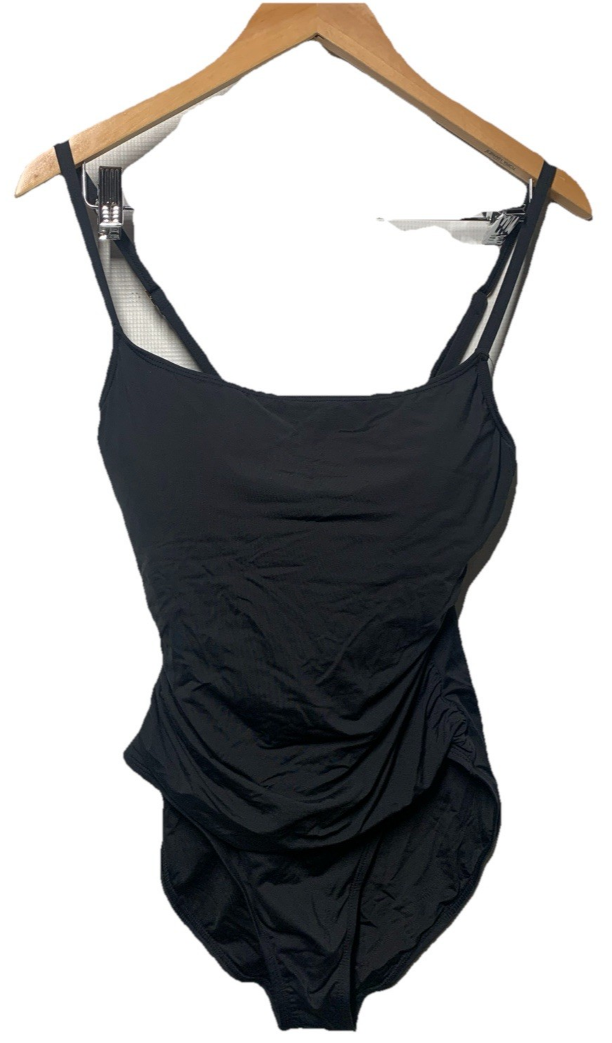 La Blanca Women's One Piece Swimsuit Island Goddess Shirred Side Bathing Size 14