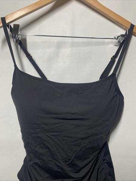 La Blanca Women's One Piece Swimsuit Island Goddess Shirred Side Bathing Size 14