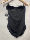 Anne Cole MYM000501 Women's Twist Front Shirred One Piece Swimsuit Black Size 8