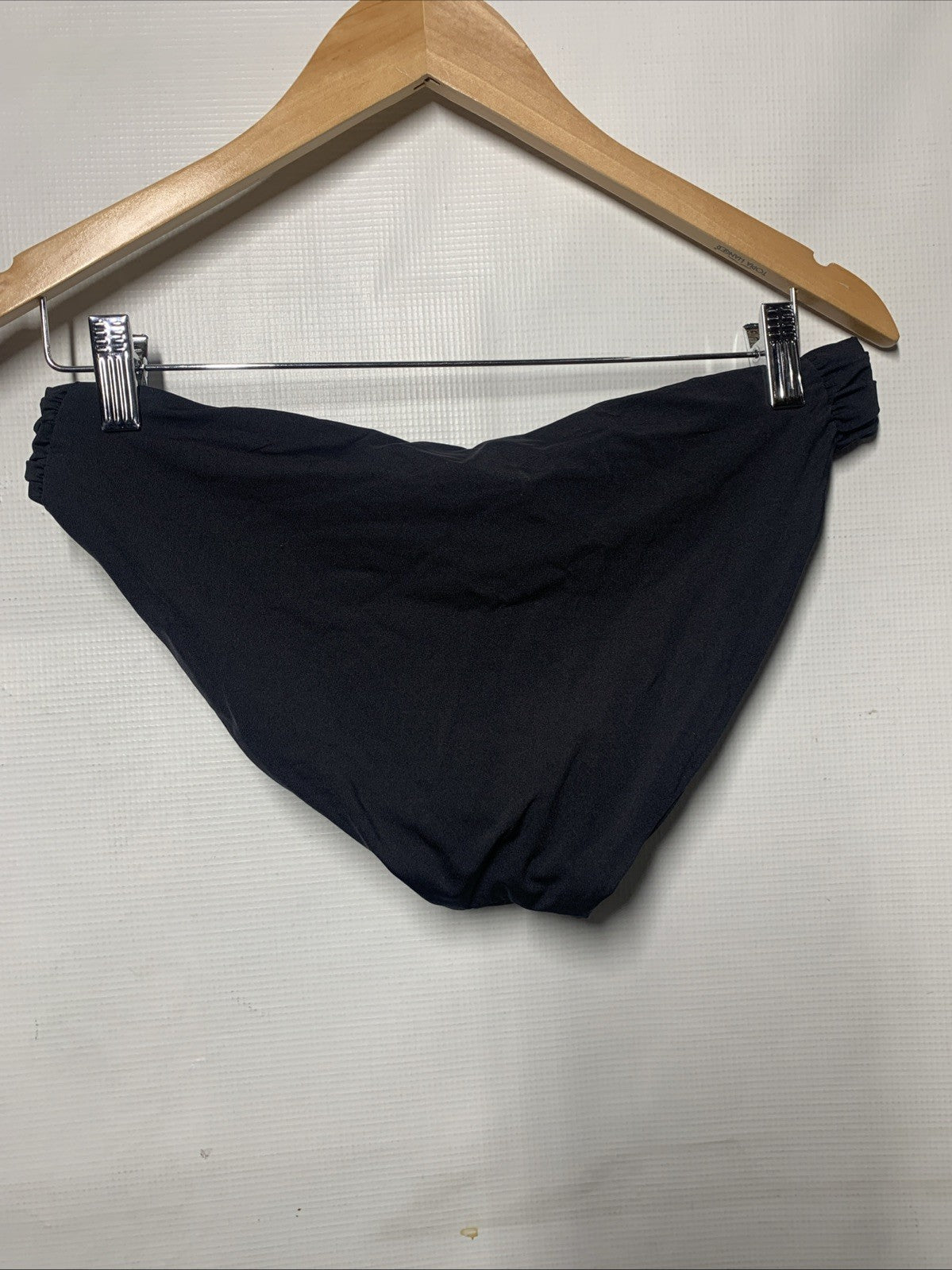 Soluna Women's Buckle Up Shirred Side Bikini Bottom Cheeky Coverage Black Large