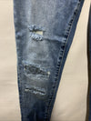 Kancan Women's Mid Rise Ankle Super Skinny Slim Blue Jeans Size 3/25 Long Pants