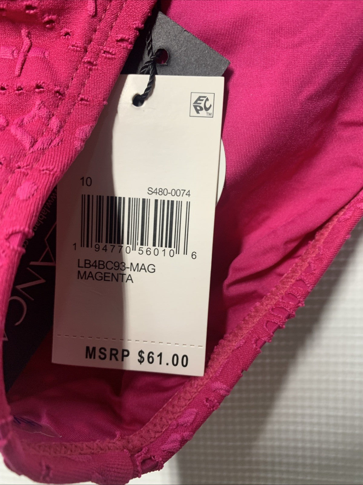 La Blanca LB4BC93-MAG Women's Hipster Bikini Bottom Underwear Magenta Size 10