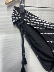 La Blanca Women's Side Tie Hipster Bikini Bottom Black/White Underwear Size 10