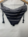 La Blanca Women's Side Tie Hipster Bikini Bottom Black/White Underwear Size 10