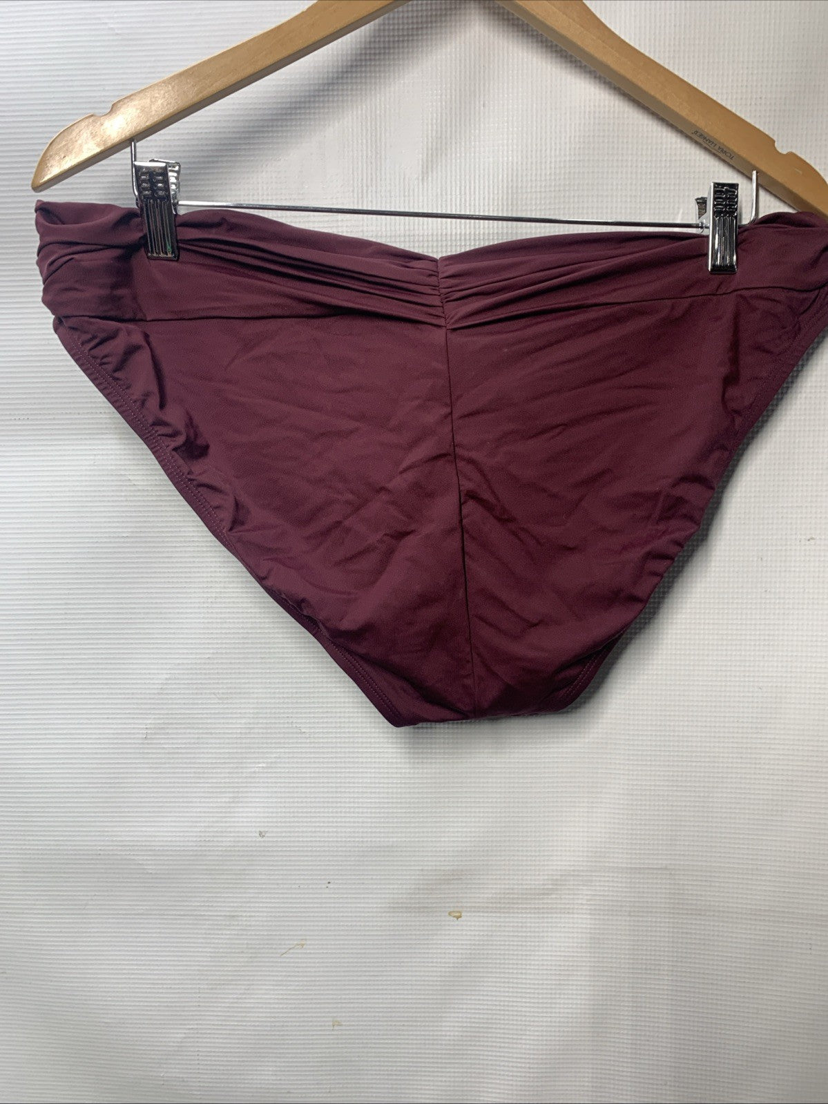 Island Goddess Shirred Band Hipster Bikini Swimsuit Bottom Underwear Size 16
