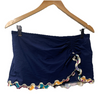 Profile by Gottex Women's Standard Spritz Side Slit Skirted Bottom Size 8 Navy
