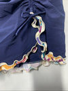 Profile by Gottex Women's Standard Spritz Side Slit Skirted Bottom Size 8 Navy