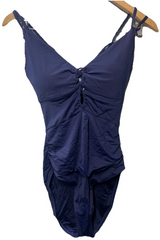 La Blanca Women's Island Goddess One Piece Swimsuit Indigo Swimwear Size 12