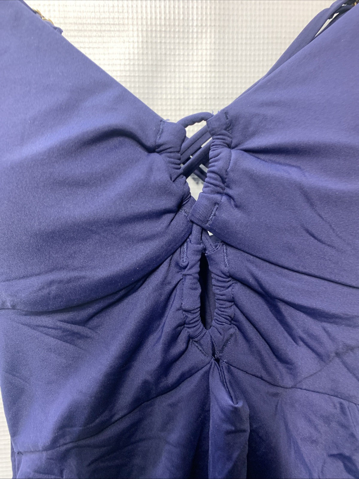 La Blanca Women's Island Goddess One Piece Swimsuit Indigo Swimwear Size 12
