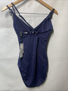 La Blanca Women's Island Goddess One Piece Swimsuit Indigo Swimwear Size 12