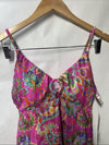 BECCA Polynesia Tankini Top Women's Multicolor Stretch Swimwear Size Medium