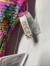 BECCA Polynesia Tankini Top Women's Multicolor Stretch Swimwear Size Medium