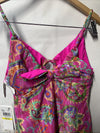 BECCA Polynesia Tankini Top Women's Multicolor Stretch Swimwear Size Medium