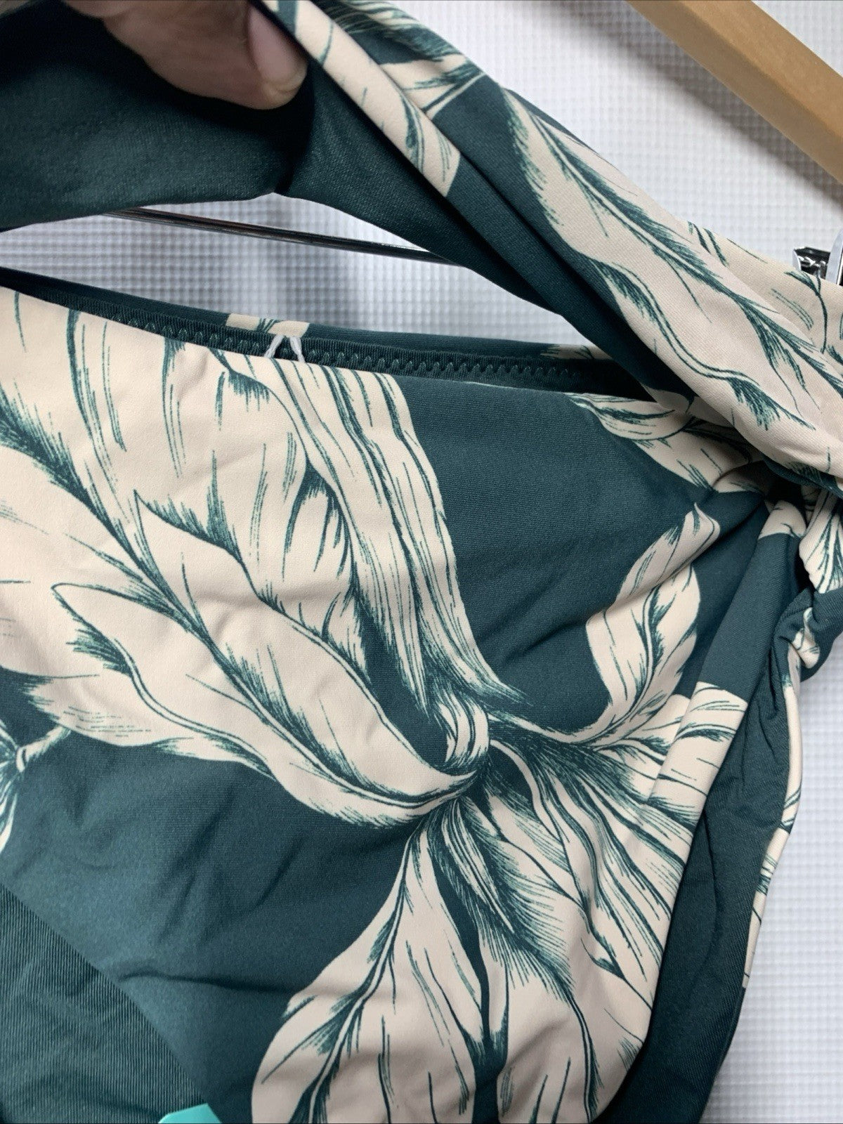 Seafolly Women's High Waist Wrap-Front Bikini Bottom Evergreen Underwear Size 8
