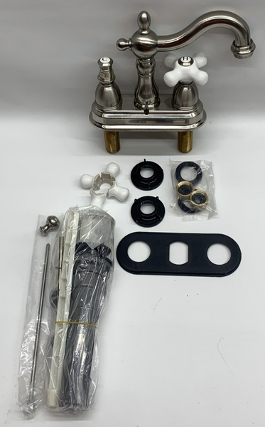 Lavatory Faucet 4 Inch Centerset Porcelain Cross Handle KB1608PX - FOR PARTS