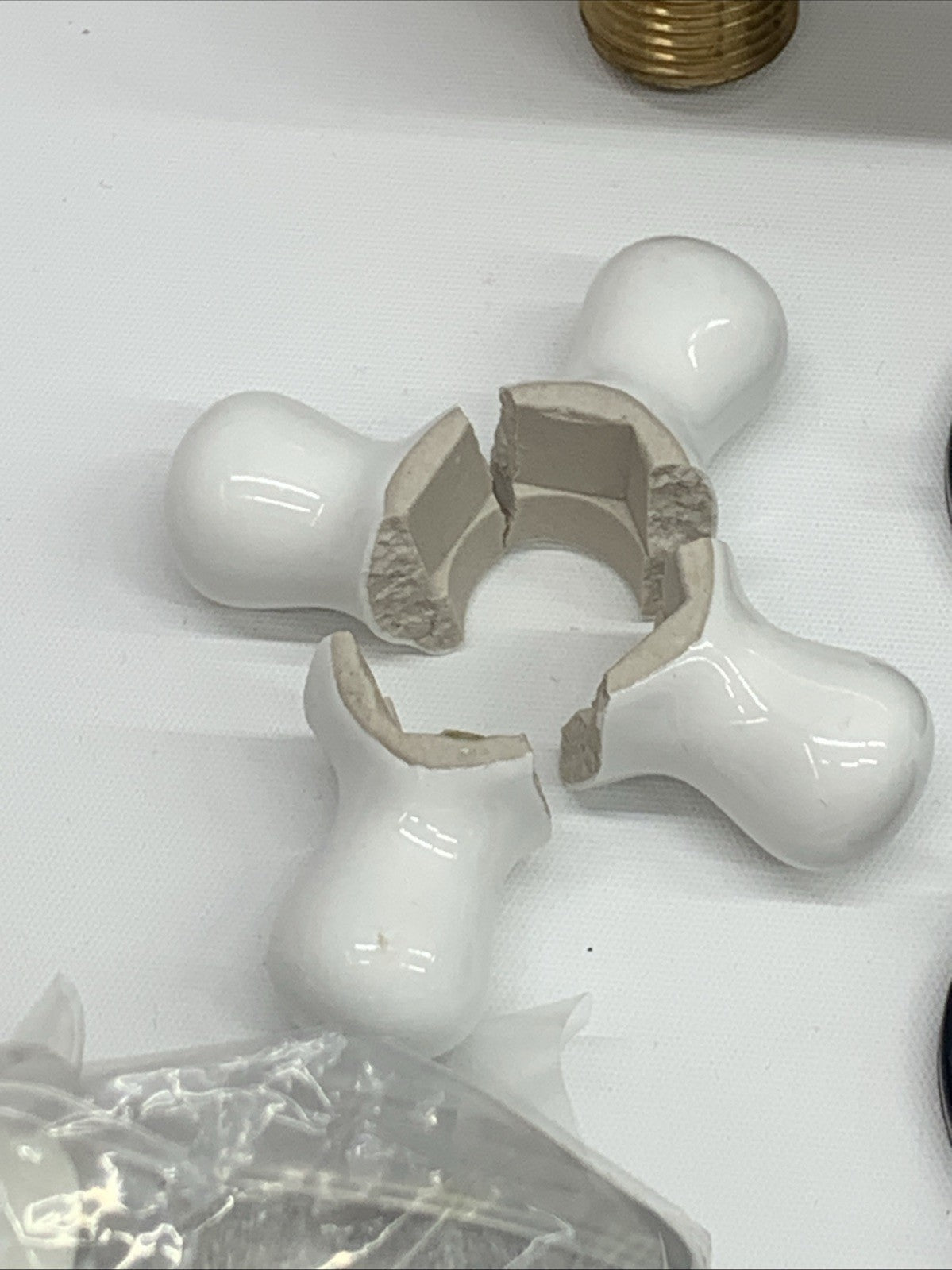 Lavatory Faucet 4 Inch Centerset Porcelain Cross Handle KB1608PX - FOR PARTS
