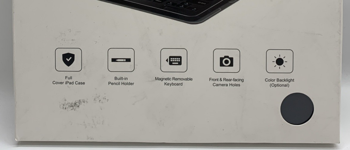 iPad Wireless Magnetic Removable Keyboard Case Backlight Full Cover for 12.9