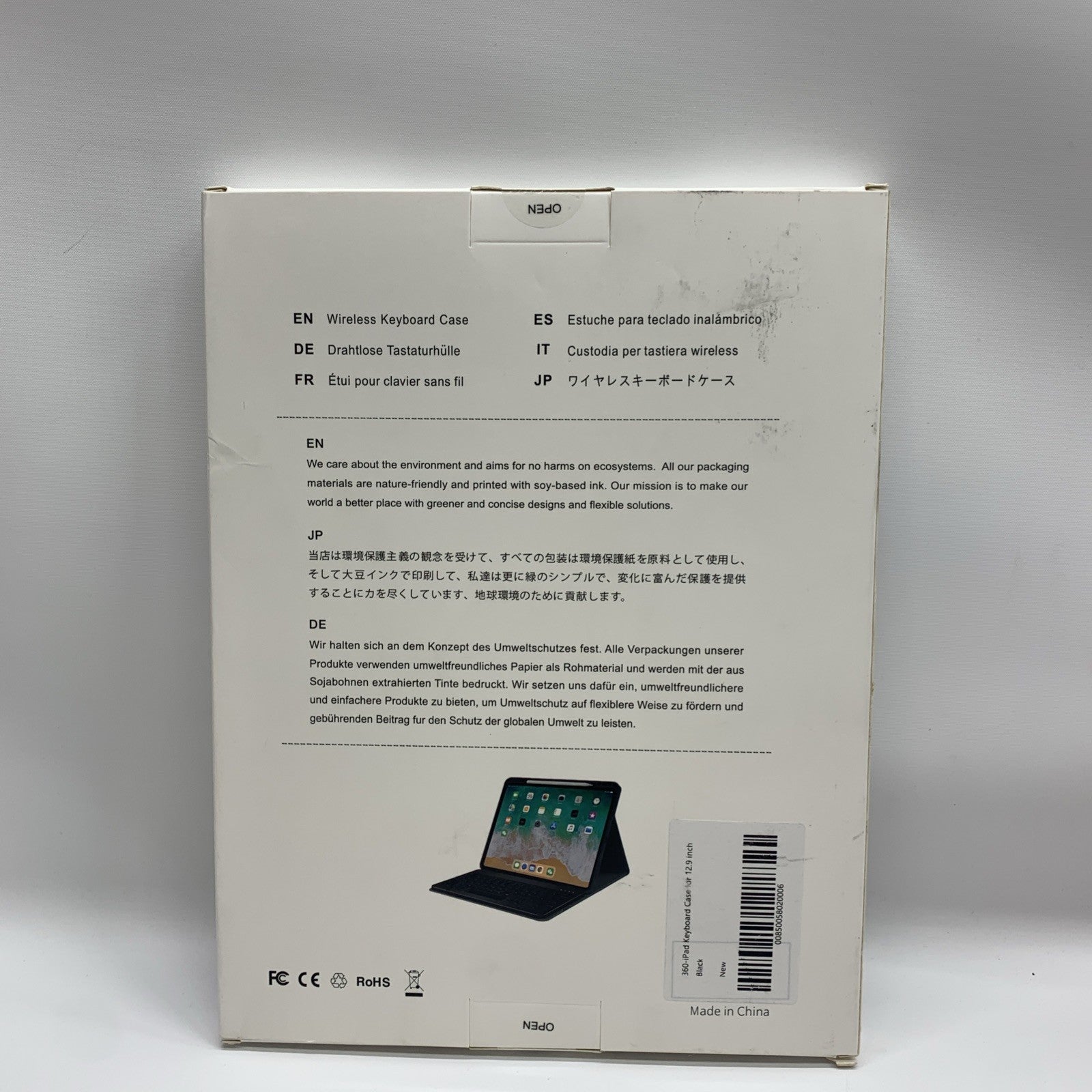 iPad Wireless Magnetic Removable Keyboard Case Backlight Full Cover for 12.9