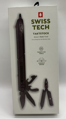 Swiss Tech Taktstock AUS-8 Steel Blade 26-in-1 Folding Multitool Kit Compact