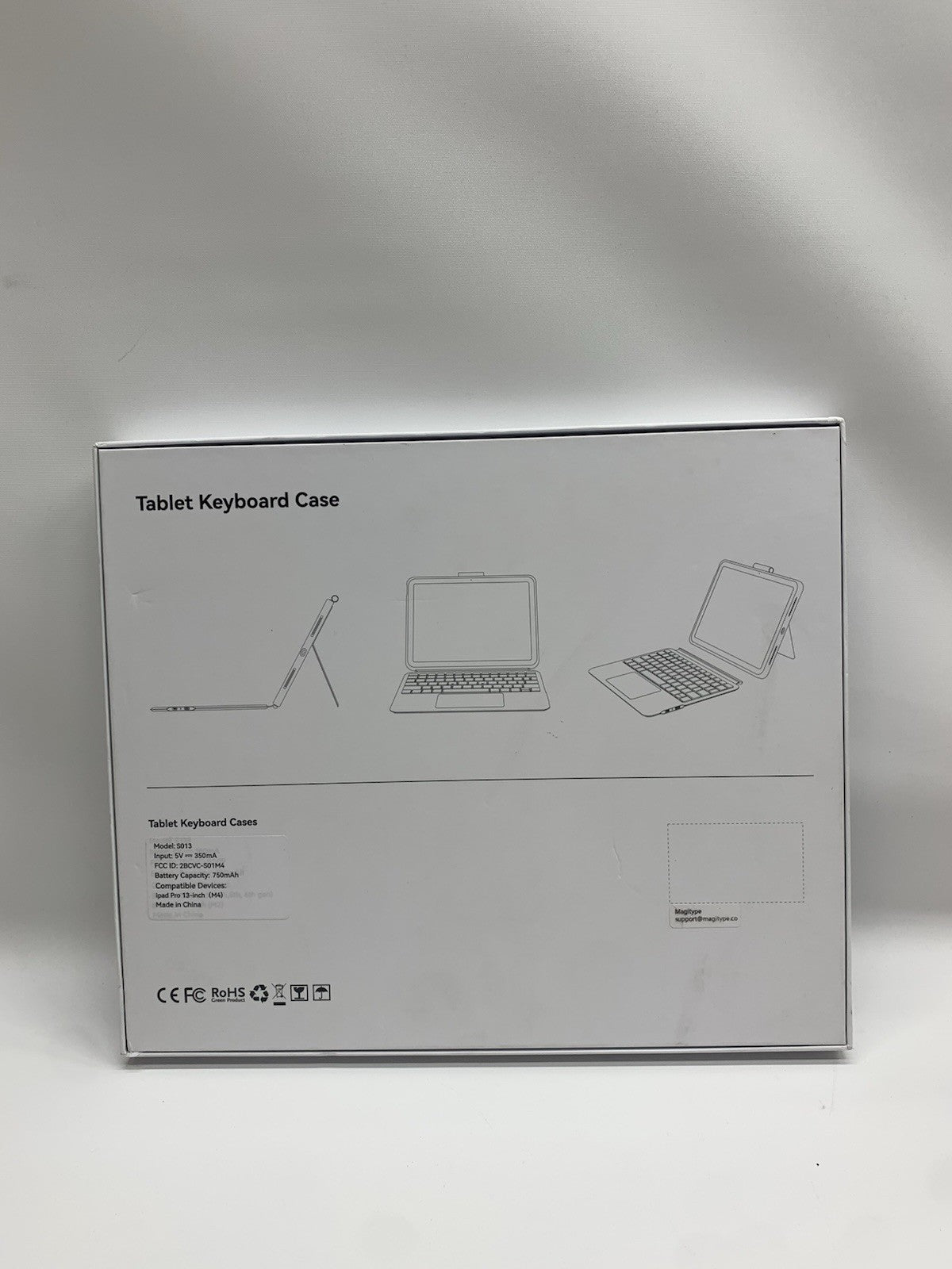 Tablet Keyboard Case S013 Magnetic & Detachable Backlight Lightweight Protective