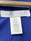 London Times Women's Square Neck Sheath Summer Sleeveless 16 Formal Blue Dress