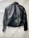 ANTHROPOLOGIE Faux Leather Moto Jacket Women's Long Sleeve with Pockets Size 2XS