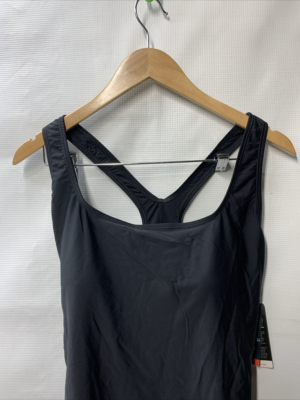 Speedo Plus Moderate Ultraback Black Swimsuit Padded One Piece Women's Size 22