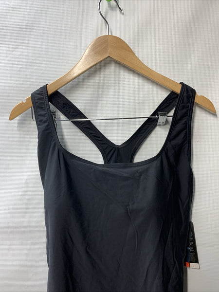Speedo Plus Moderate Ultraback Black Swimsuit Padded One Piece Women's Size 22