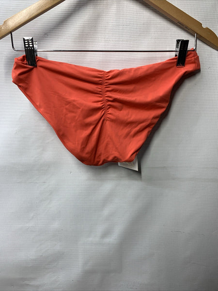 BECCA Hipster Bikini Bottom Cheeky Coverage Swimwear Small Orange Underwear