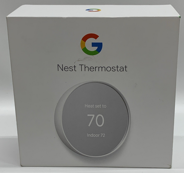 Google Nest Smart Thermostat Home Programmable Wifi Thermostat GA01334-US Snow
