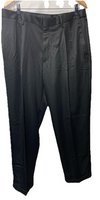 Haggar Classic Fit Pleated Black Dress Pants Hidden Expandable Waist 36Wx30L